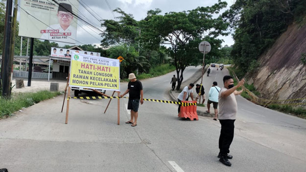 Jalur Jalan Patimura Retak Parah Akibat Longsor, Ini Sikap PUPR Pera Kaltim