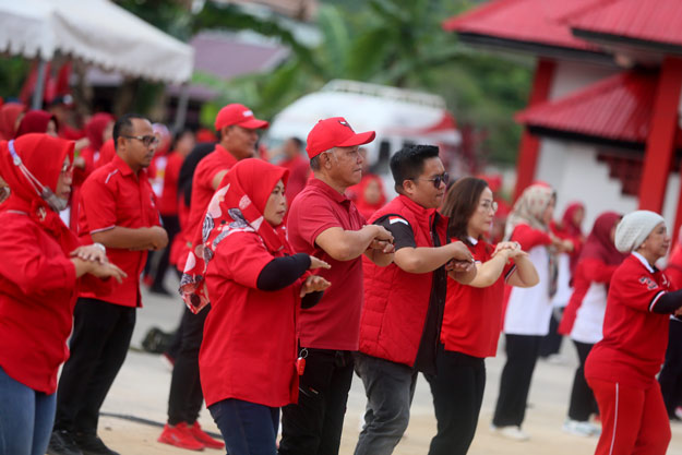 Di Kukar, Gelaran HUT PDI Perjuangan ke 50 Berlangsung Meriah