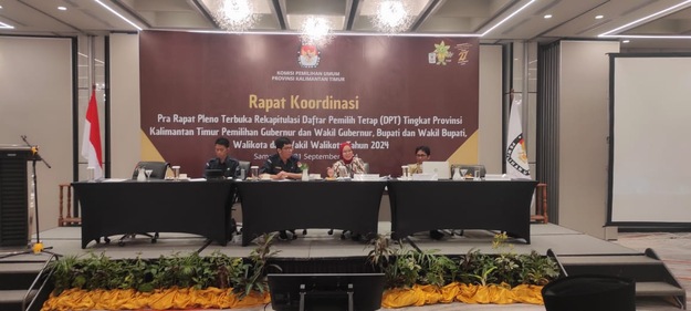 KPU Kaltim Gelar Rakor Pra Pleno Penetapan DPT 