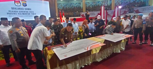 KPU Kaltim Gelar Deklarasi Damai Pilkada 2024 di DOME Balikpapan 