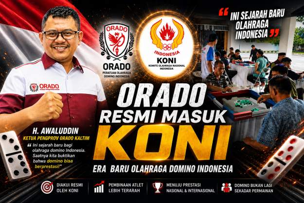 ORADO Resmi Jadi Anggota KONI, Domino Masuk Era Baru