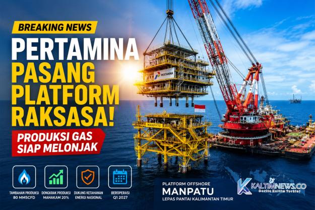 Pertamina Pasang Platform Raksasa, Produksi Gas Siap Melonjak