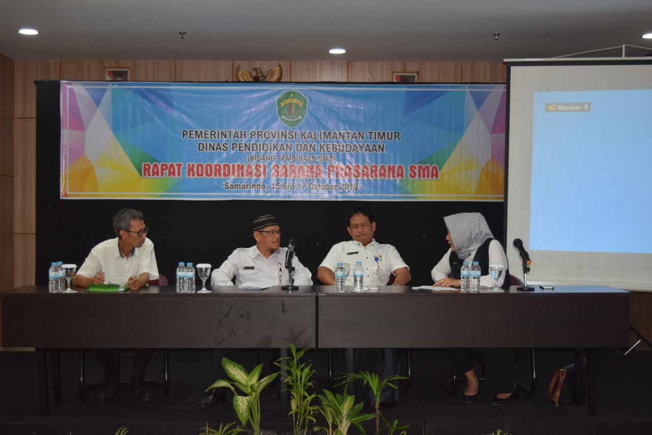 Disdik Kaltim Gelar Rakor Sarana Prasarana Bidang Pembinaan SMA