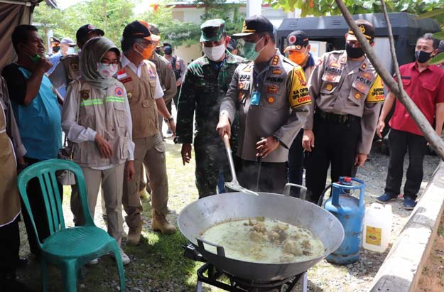 TNI Polri dan Pemkot Samarinda Bangun Dapur Umum