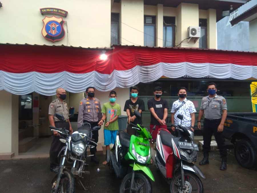 3 Spesialis Pelaku Curanmor Diamankan Polsek Sungai Pinang